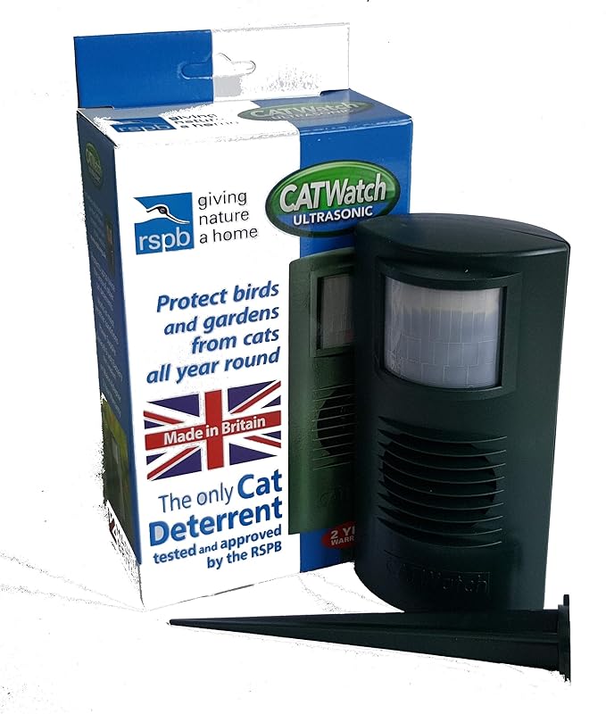 CATwatch the RSPB approved ultrasonic cat deterrent to keep cats away from the garden. Amazon