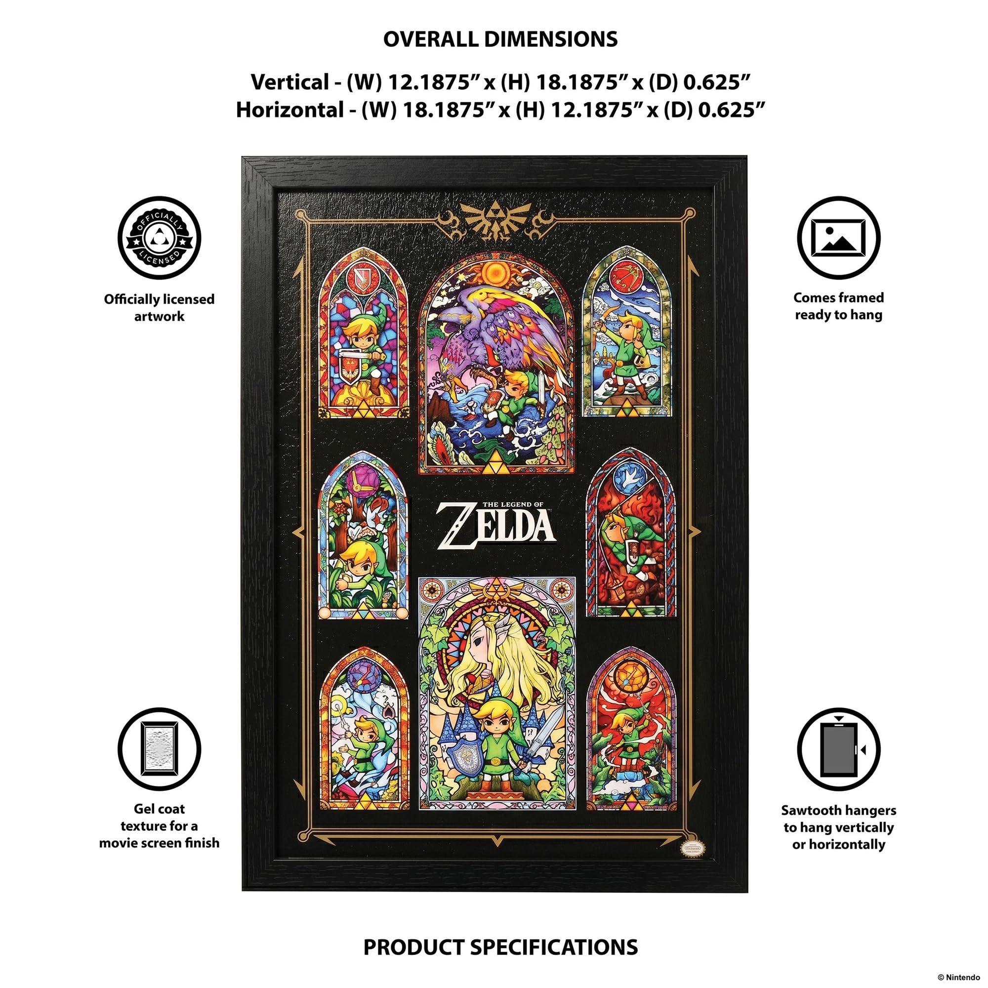 Amazon.co.jp: Pyramid America ゼルダ ステンドグラスコラージュ