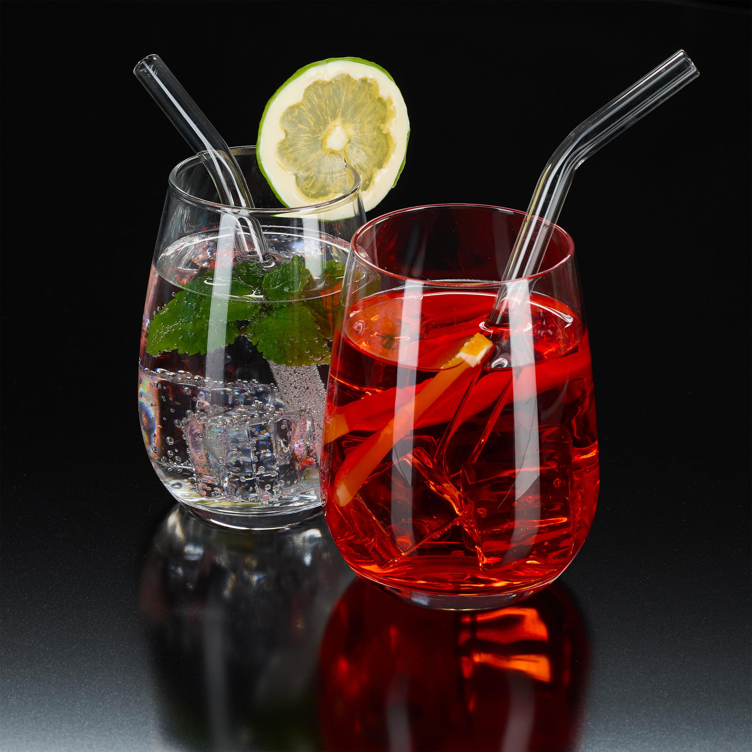 Relaxdays Verre Pratique en Lot de 6, Convient au Lave-Vaisselle, Volume : 455 ML, Transparent