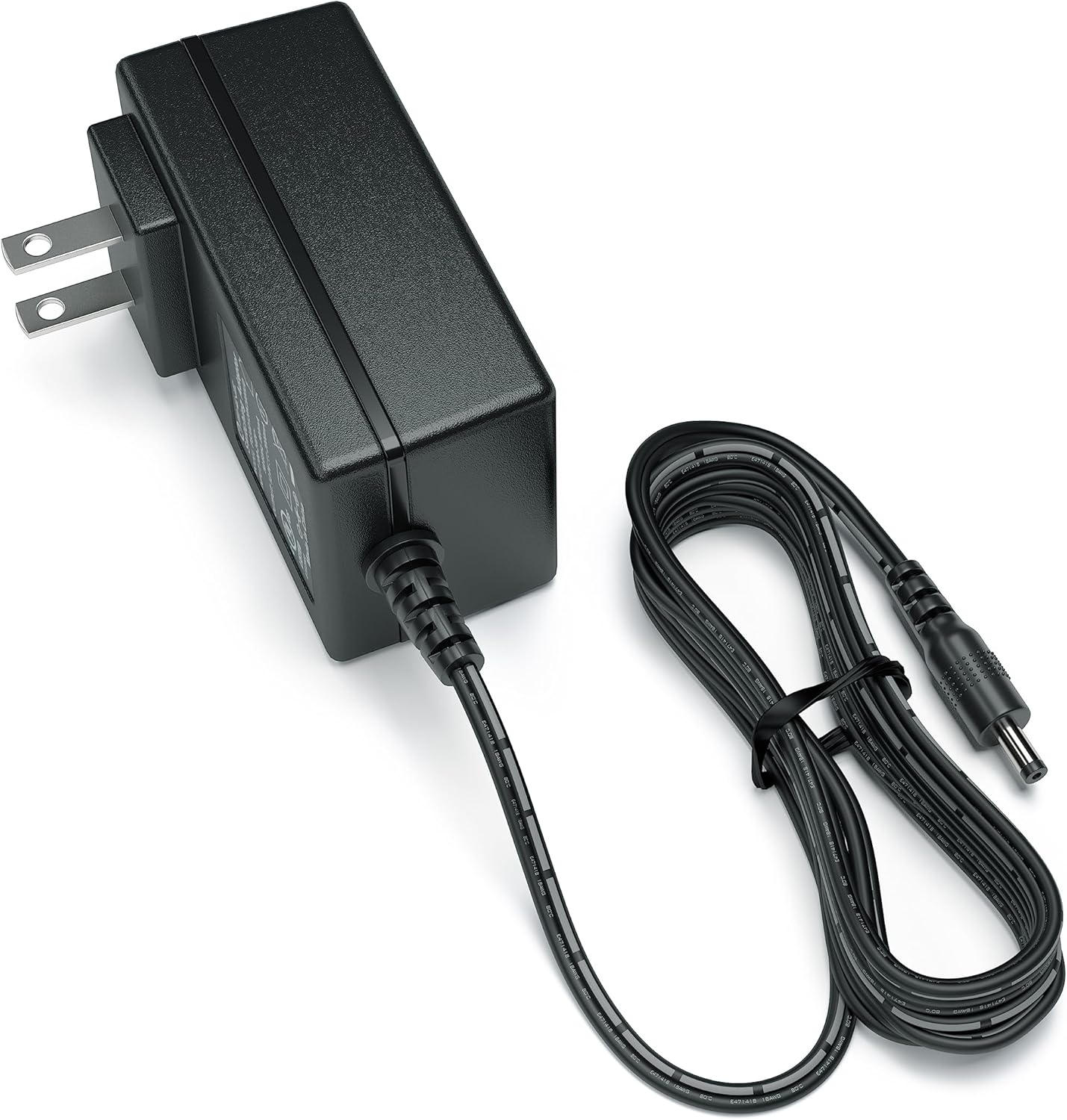 EShine 24 Watt 12V DC Power Supply Adapter with 3.5mm x 1.35mm Plug for LED Under Cabinet Lighting (Black)