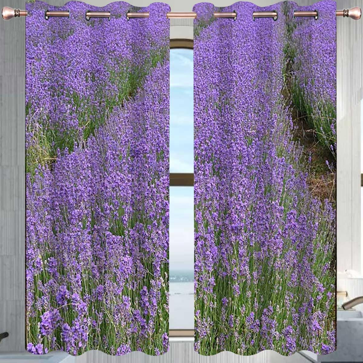 Tende viola per camera da letto, tende e tende viola e lavanda, 1 pannello, larghezza 119 x altezza 119 cm