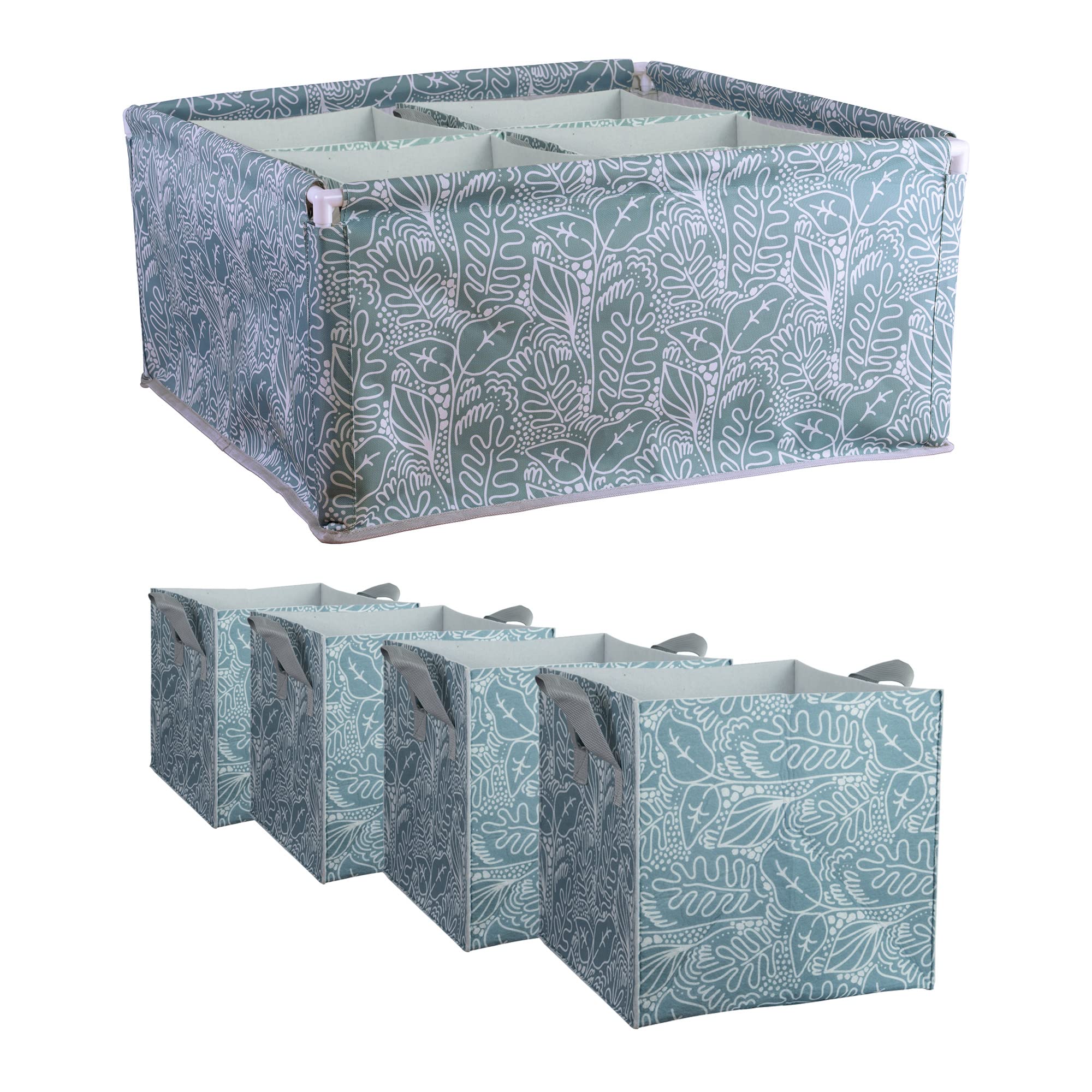 Greenfoot Garden7 Gallon Plant Grow Bags with Frame, Non Woven Planting Fabric Pots to Grow Plants, Vegetables, Herbs, Flowers, Indoor and Outdoor Use, 2ft x 2ft Lightweight Frame, Blue