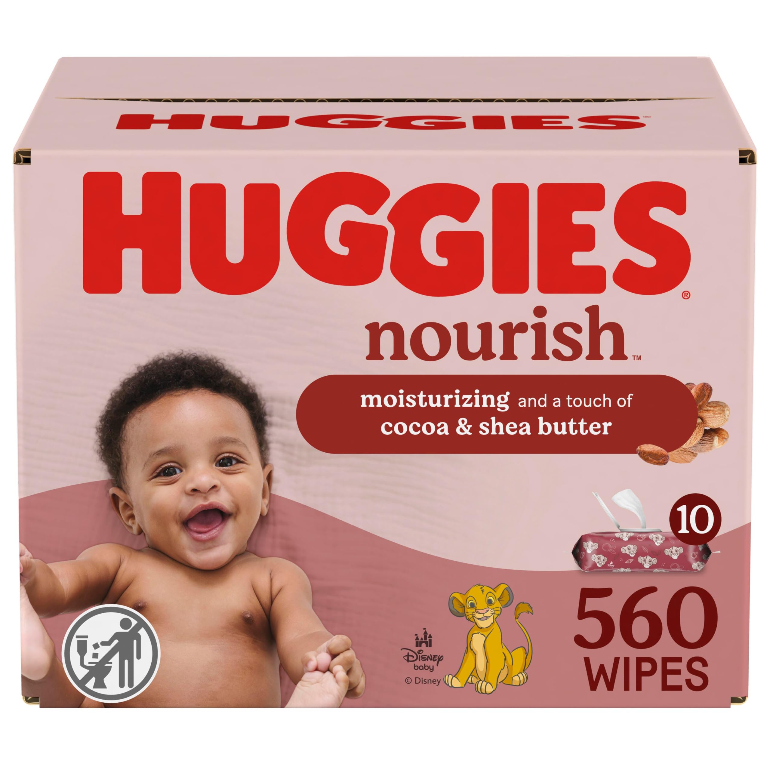 huggies nourish scented baby wipes 10 push button packs 560 wipes total