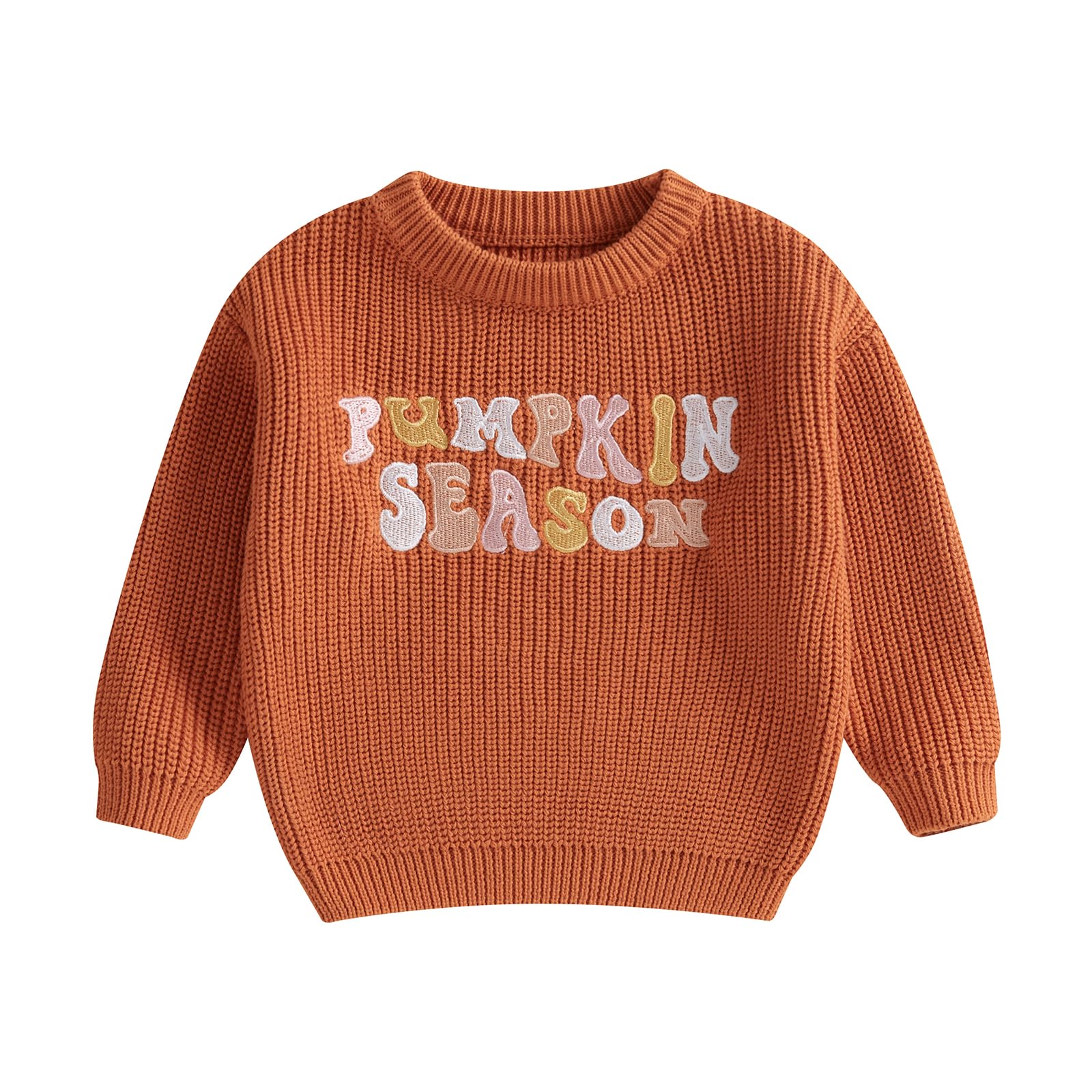toddler knit sweater pullover blouse pumpkin sweater baby girl boy winter fall clothes