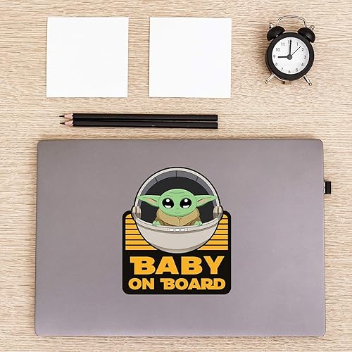 Miniatura 2 de Super Cute - Paquete de 2 calcomanías de vinilo para automóvil, refrigerador, equipaje, vehículo, ventana, parachoques, laptop, MacBook