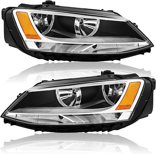 Para 2011-2018 Volkswagen Jetta MK6 Faros delanteros izquierdo derecho cromado