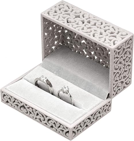 white velvet ring box