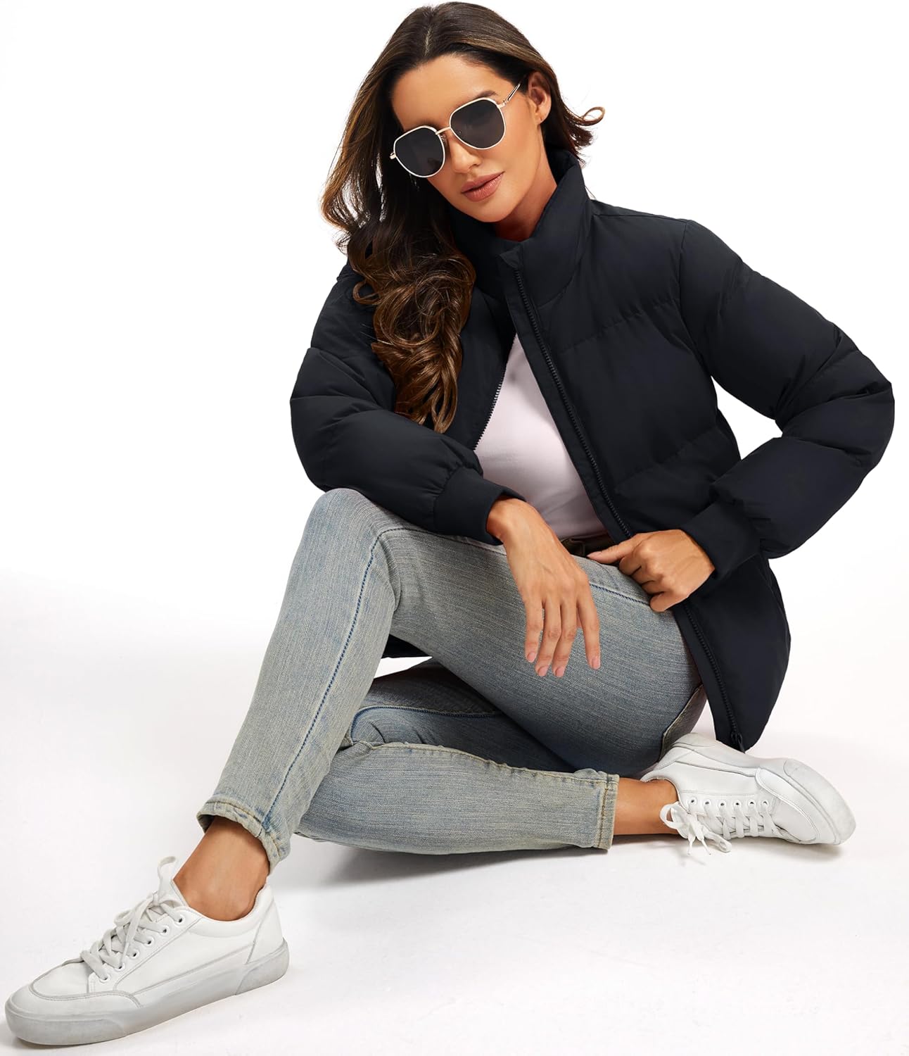 YUCOLEN Women's Winter Windproof Warm Down Jackets Lightweight Water-Resistant Quilted Padded Puffer Jackets with Pockets - Image 6