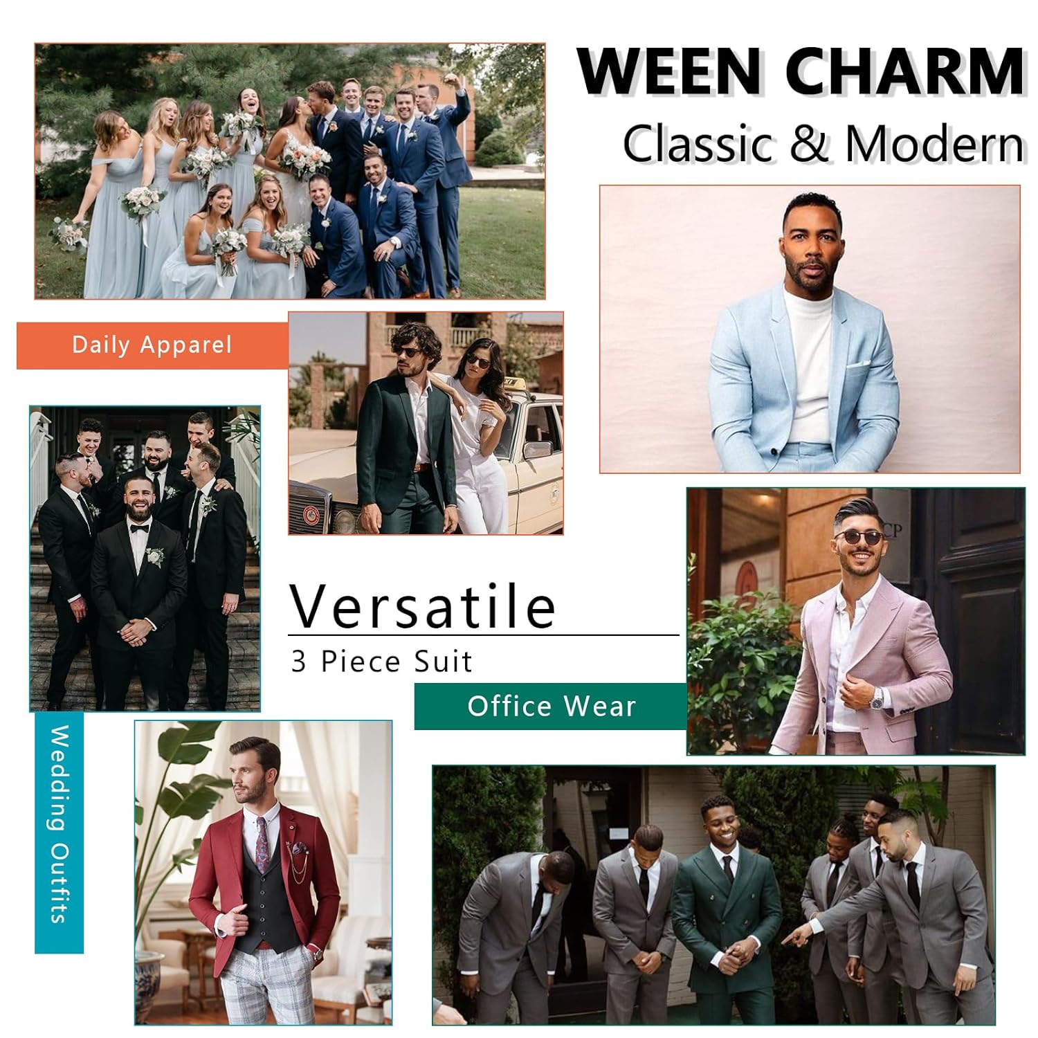 WEEN CHARM Ternos masculinos slim fit, terno de 3 peças para homens, blazer de 2 botões, colete e calça com gravata, conjunto de terno de smoking masculino em promoção! Veja a oferta e mais achadinhos de Alfaiataria & Formal 6 Hoje é o melhor dia para comprar WEEN CHARM Ternos masculinos slim fit, terno de 3 peças para homens, blazer de 2 botões, colete e calça com gravata, conjunto de terno de smoking masculino com aquele preço maroto! Promoção! Aproveite a oferta! 6