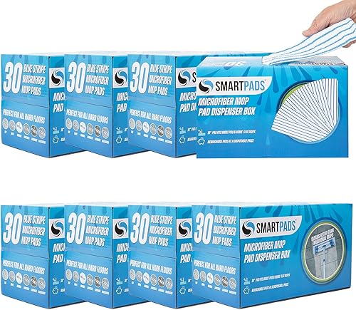 Arkwright - Caja de almohadillas inteligentes reutilizables Caja de almohadillas de microfibra desechables o lavables para trapeadores secos y