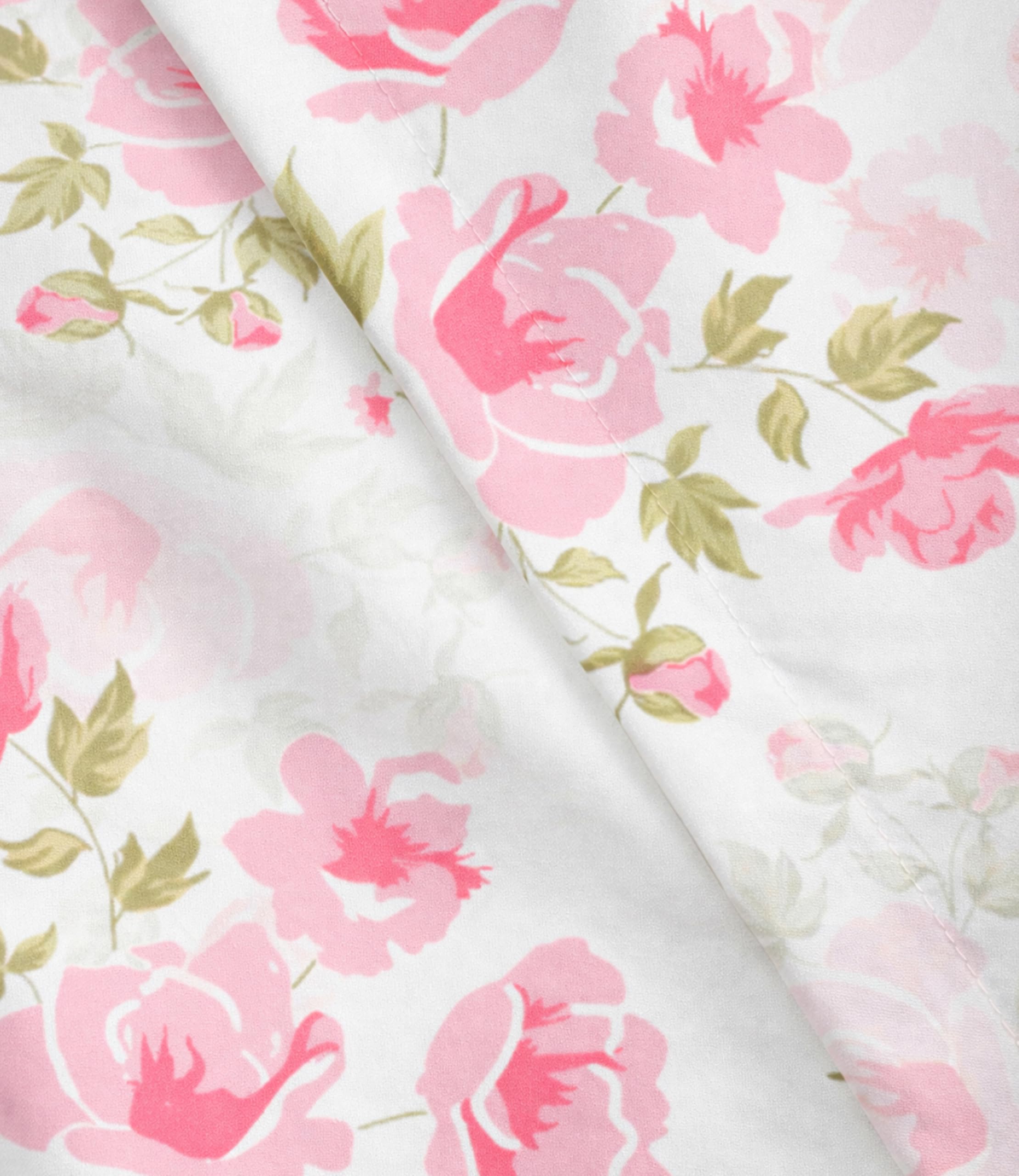 Duvet Cover Queen Size - Soft Floral Duvet Cover - 3 Piece - Bloom