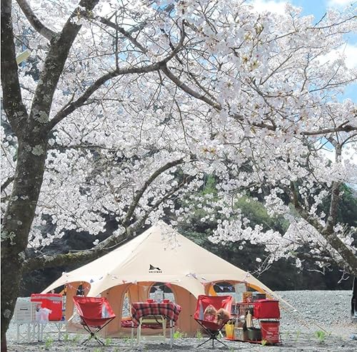 Miniatura 3 de SOLSTUKU - Tienda de campaña de lona de 16.4 pies x 9.2 pies de alto con gato de estufa para Glamping Familiar Camping con cremallera extraíble