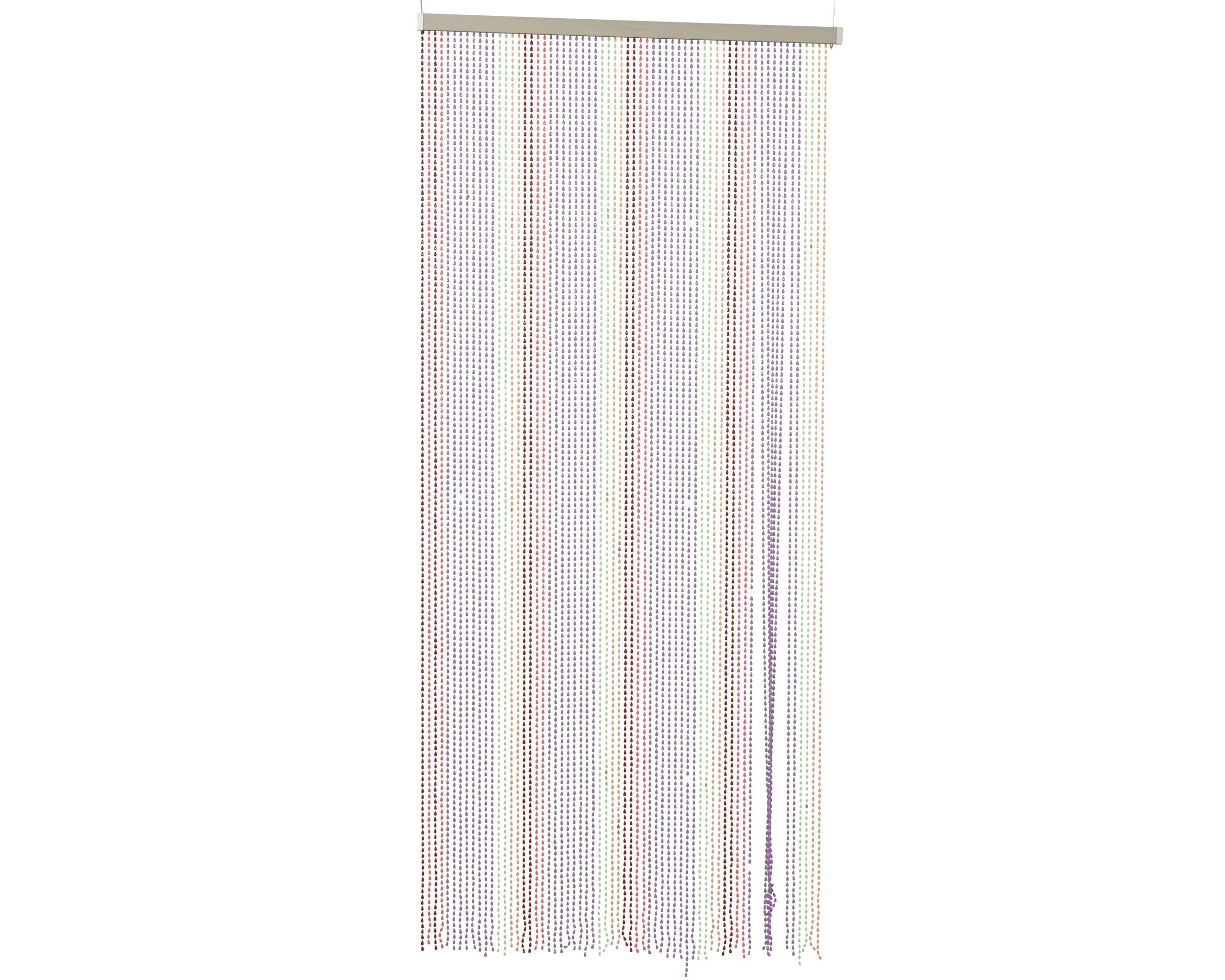 Decoris Multicolor Plastic Curtain-1.5cm Length, 90cm Width, 200cm Height, Multi, One Size