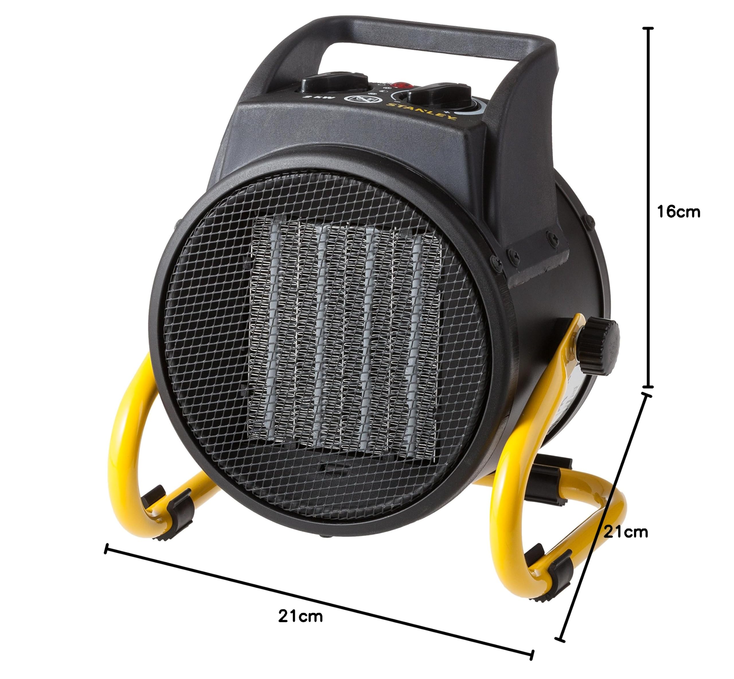 Stanley ST-22-240-E Riscaldatore Elettrico, Nero/Giallo