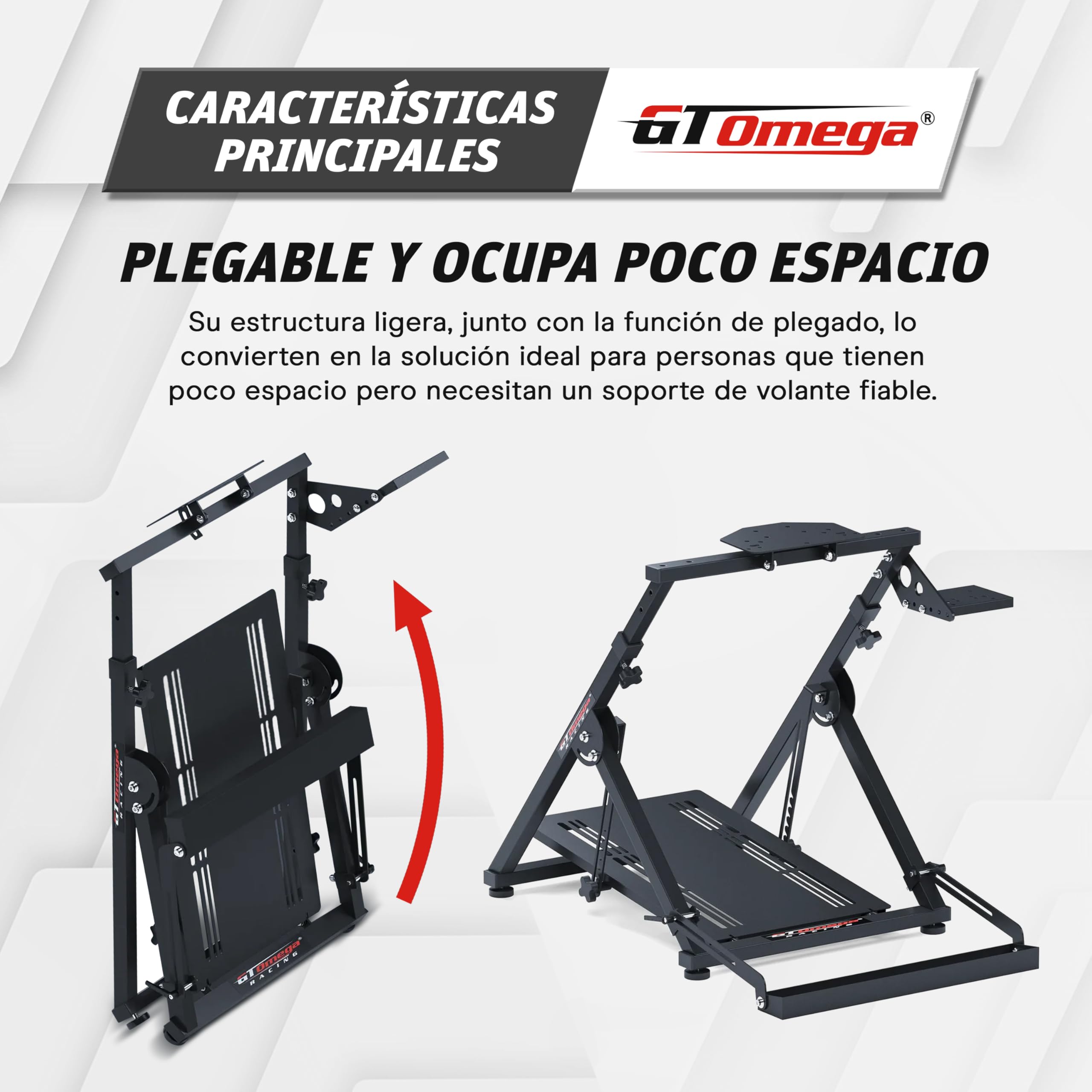 GT OMEGA APEX Soporte para Volante - Compatible con Logitech G923, G29, G920, Thrustmaster T300, T500 TX y TH8A, PS4, Xbox y Fanatec