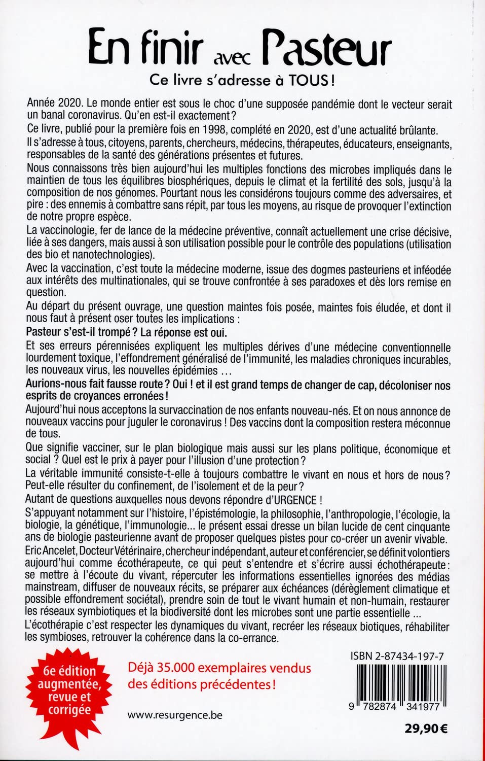 En finir avec Pasteur 6e édition - Plus d'un siècle de mystification scientifique