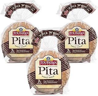 Toufayan Bakery, Whole Wheat Pita Bread | Naturally Vegan, Cholesterol F...
