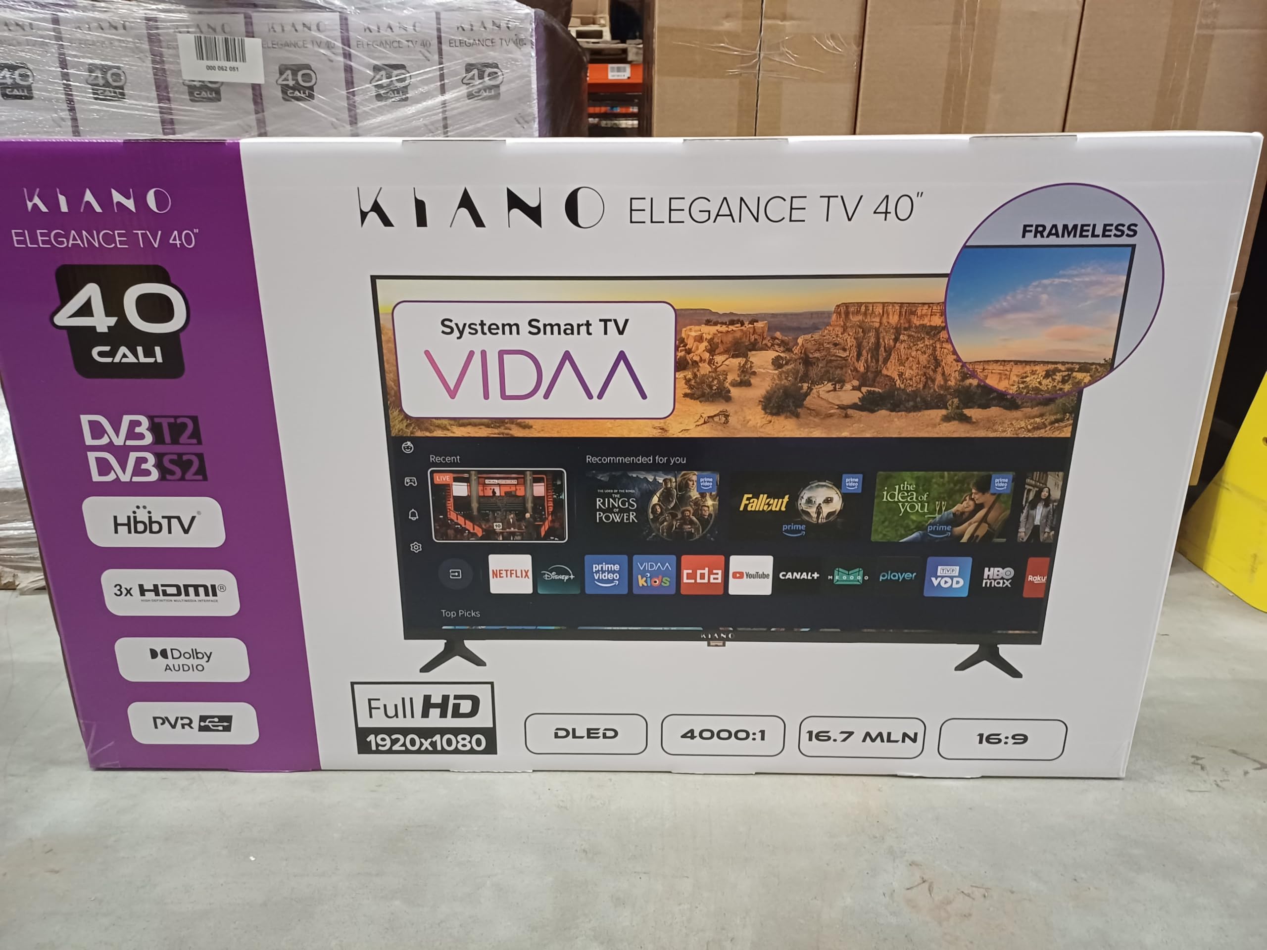 KIANO Elegance 40 Pollici Smart TV VIDAA - Full HD 1080p - Dettaglio