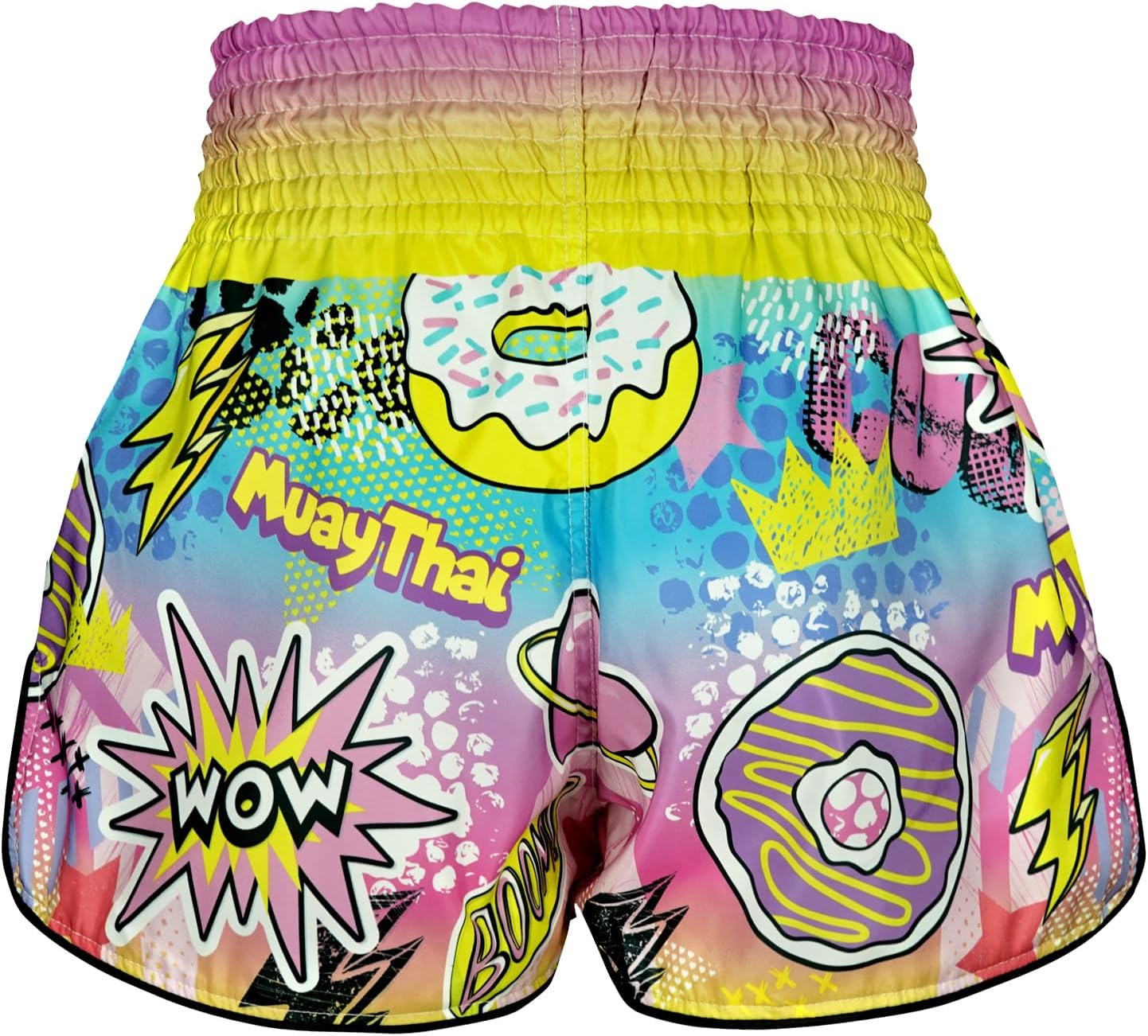 Tuff Sport Muay Thai Boxing Shorts Retro Style Classic Slim Cut MMA Kickboxing Workout Set Training