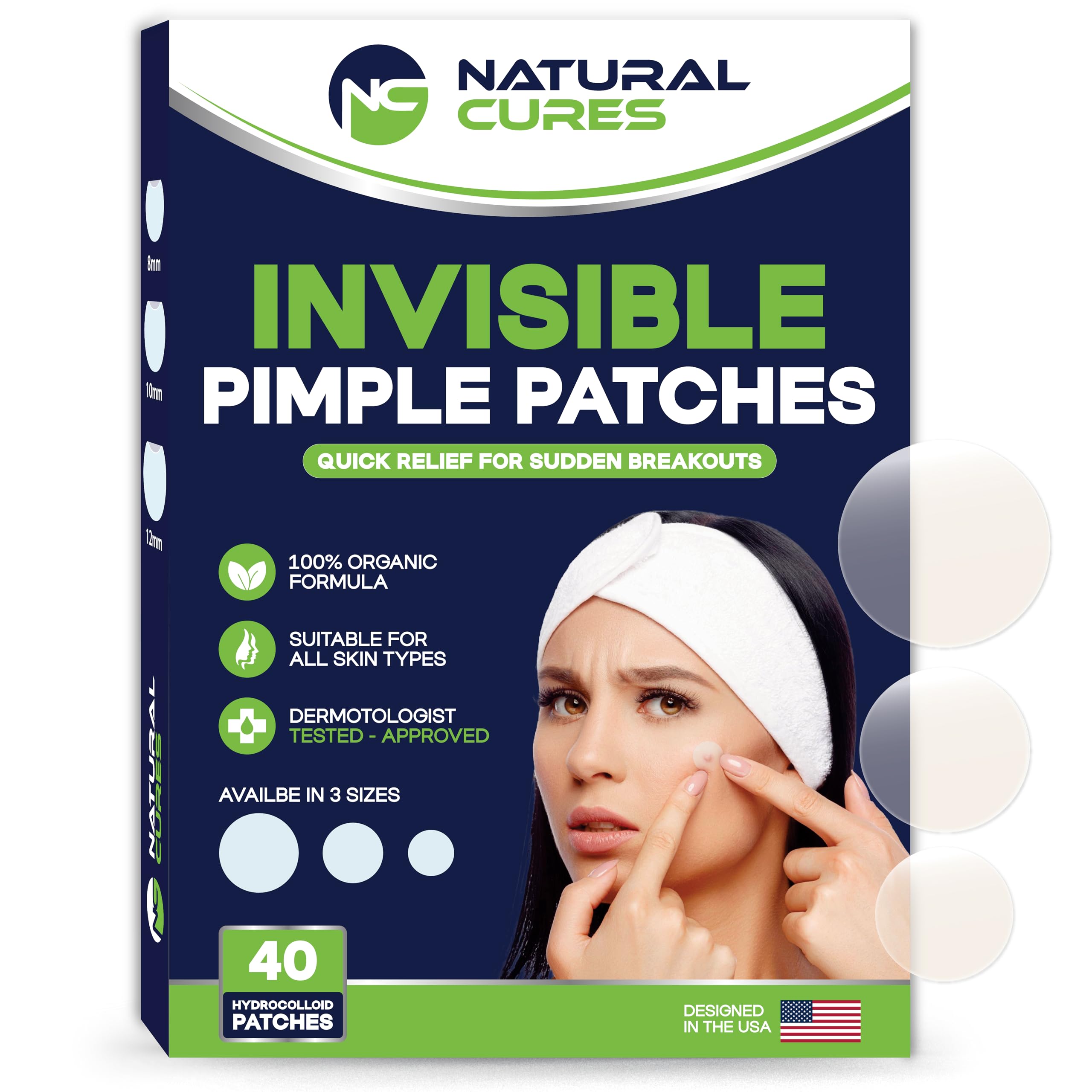 Dot Pimple Patches for Face - Hydrocolloid Acne Patches - Extra Strength Acne Dot, Zit, Blemish & Dark Spot Treatment - Clear Invisible Stickers for