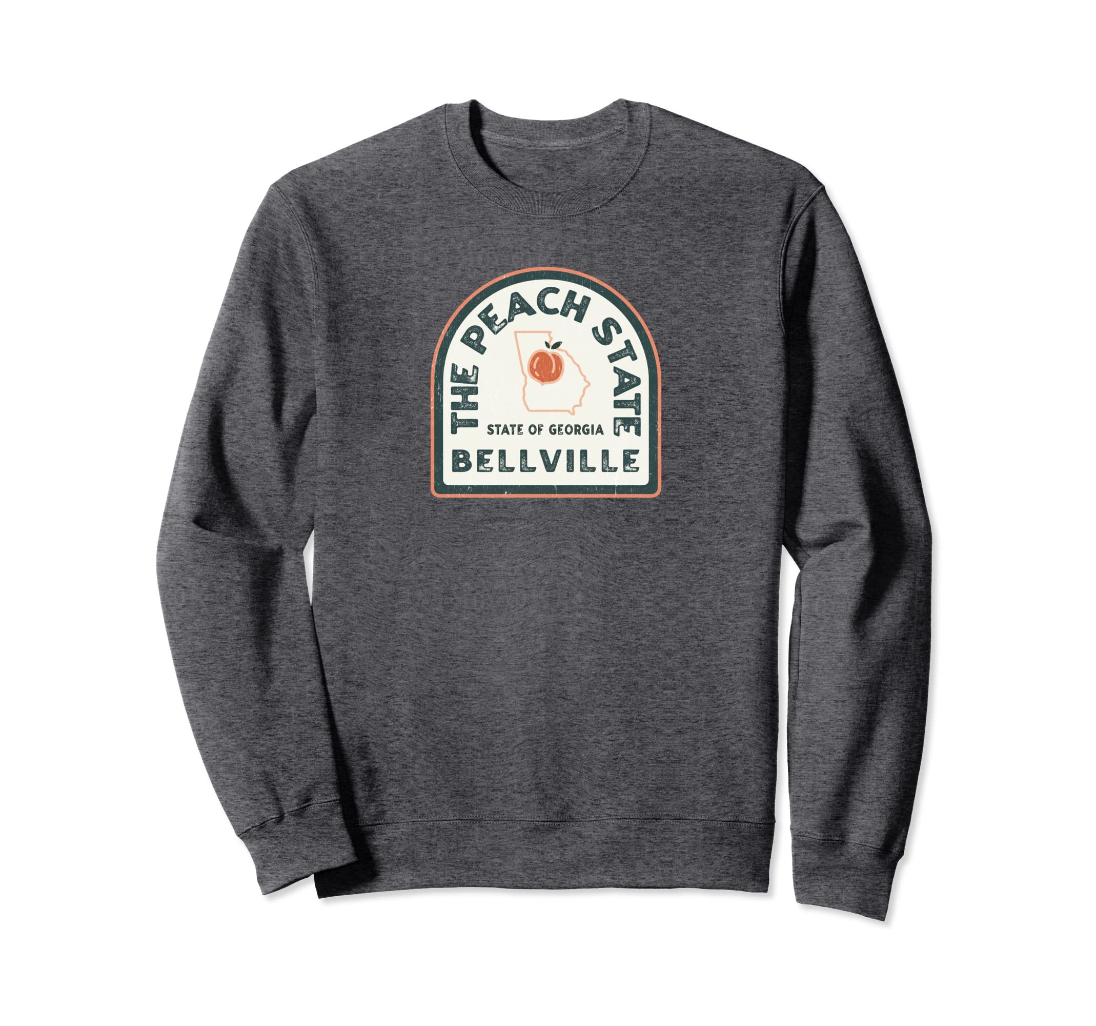 Belville Georgia Retro Style Peach State Sweatshirt