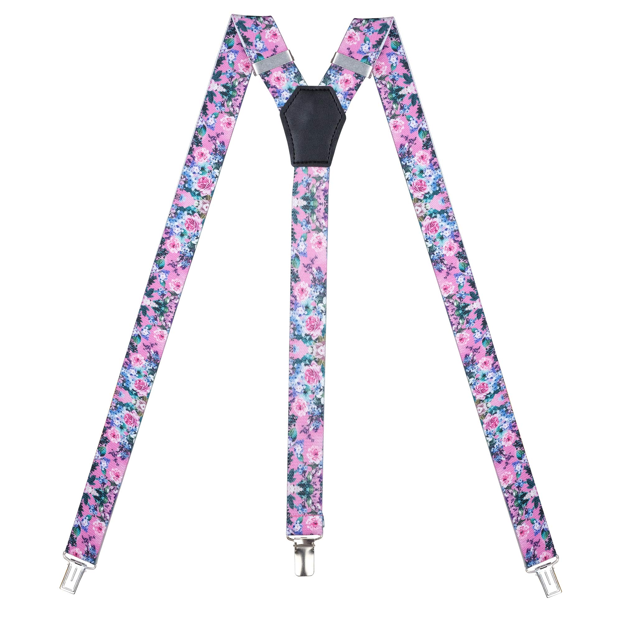 Womens Suspenders – Y Back Style – 1" Width - Comfortably Adjustable Elastic Straps and Metal Clips