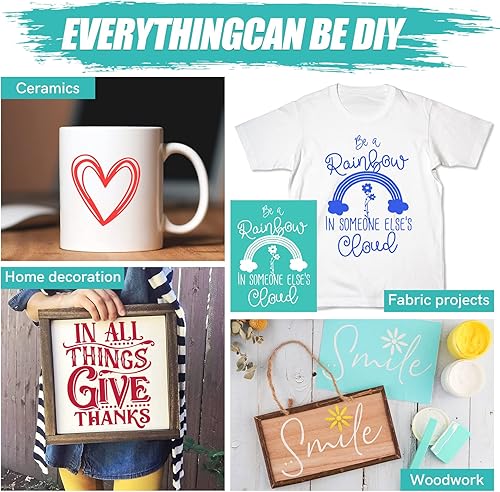 Miniatura 5 de Juego de 5 plantillas de serigrafía con patrones temáticos de Halloween, reutilizables, autoadhesivas, para decoraciónimpresión en