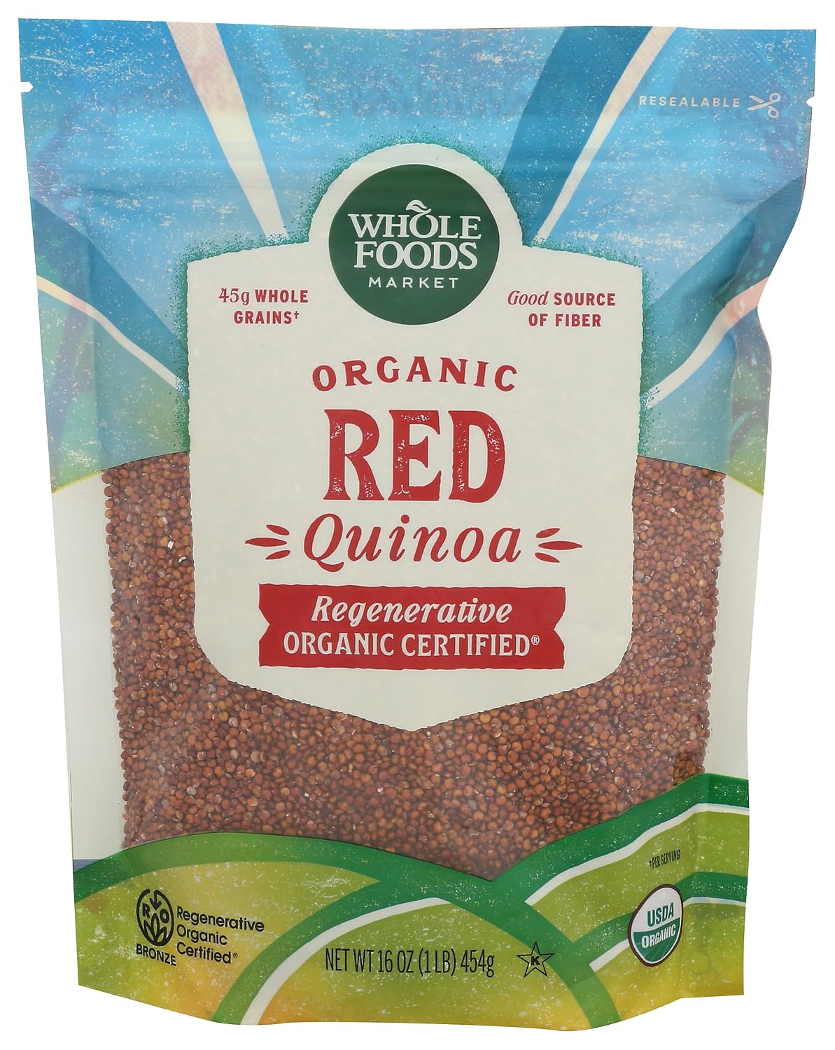 Whole Foods Market Organic Regenerative Red Quinoa, 16 OZ