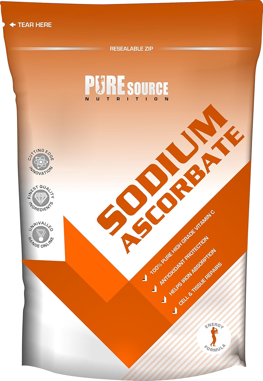 Pure Source Nutrition Pure Sodium Ascorbate Food Buffered Vitamin C