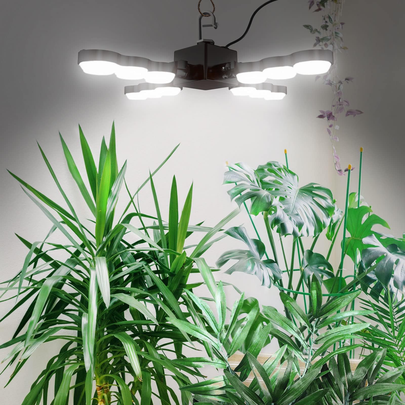 SANSI LED Grow Light, LED Full Spectrum 60W Plant Grow Lamp, Growing with Optical Lens for High PPFD, Perfect for Indoor Greenhouse Plants, with Hook