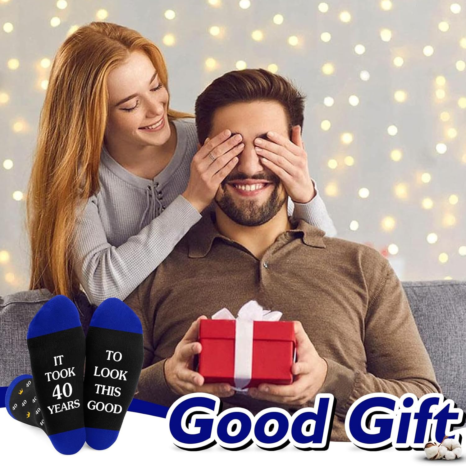 40th Birthday Gifts for Men,Dad Brother Boyfriend Grandpa Husband Father Best Friend Son Happy,Funny Novelty Socks - Image 7