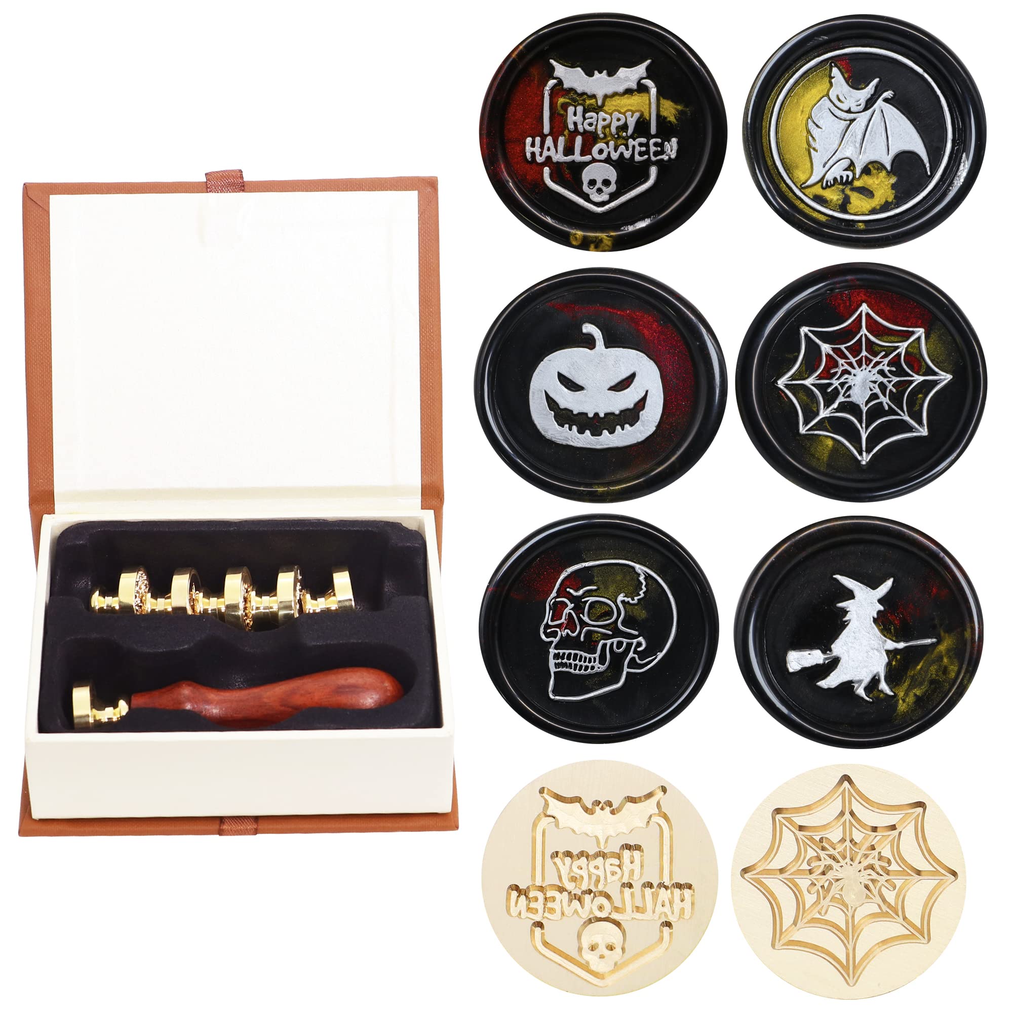 CRASPIRE Tampon De Cire D'abeille En Forme De Tournesol - 30 Mm - Rétro Vintage - Tête Amovible En Laiton Avec Poignée En Bois Pour Invitations De Mariage, Cartes D'emballage Cadeau