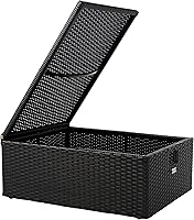 Vista 3 de SAFAVIEH PAT7515A Collection Pramla - Juego otomano de 4 piezas para exteriores negro y beige