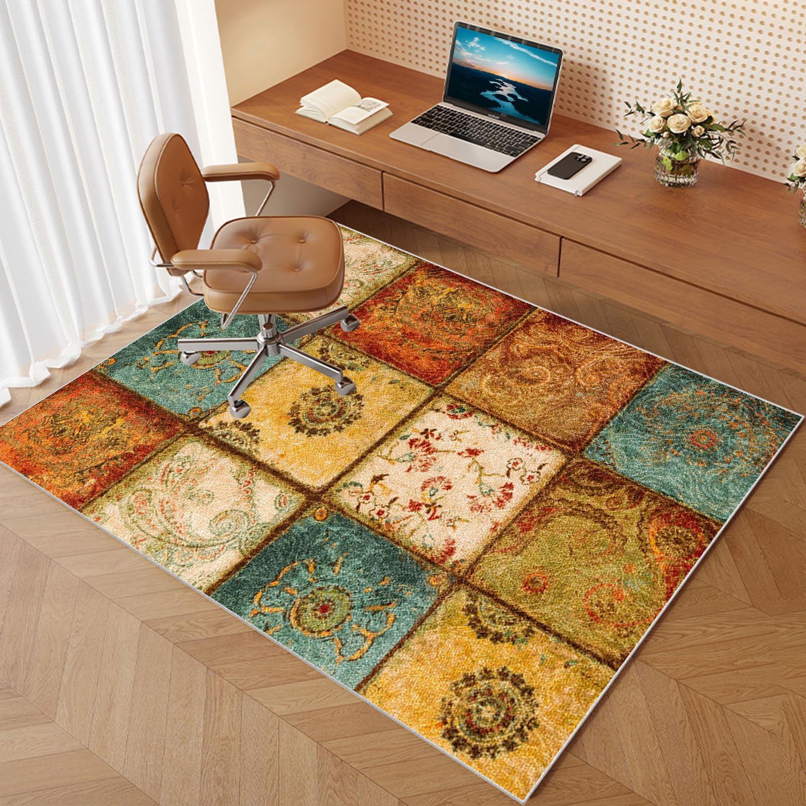 Chair Mat for Carpet Floors Rectangle Office Computer Floor Mat for Carpet Rolling Chairs Gaming Rug Home Large Anti-Slip Floor Protectors Mat Large Protectors floors Gaming Chair Mat 180 x 200 cm — image 1