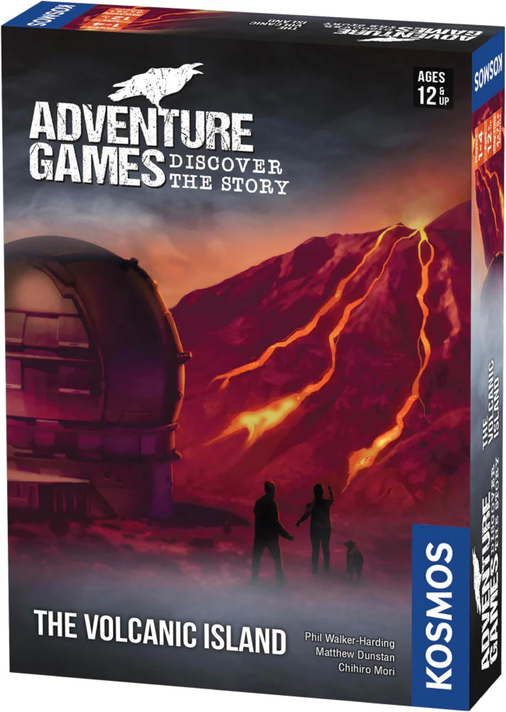 Adventure Games: The Volcanic Island, Cooperative Card Games for Adults and Kids, Board Games for Game Night, For 1 to 4 Players, Age 12+