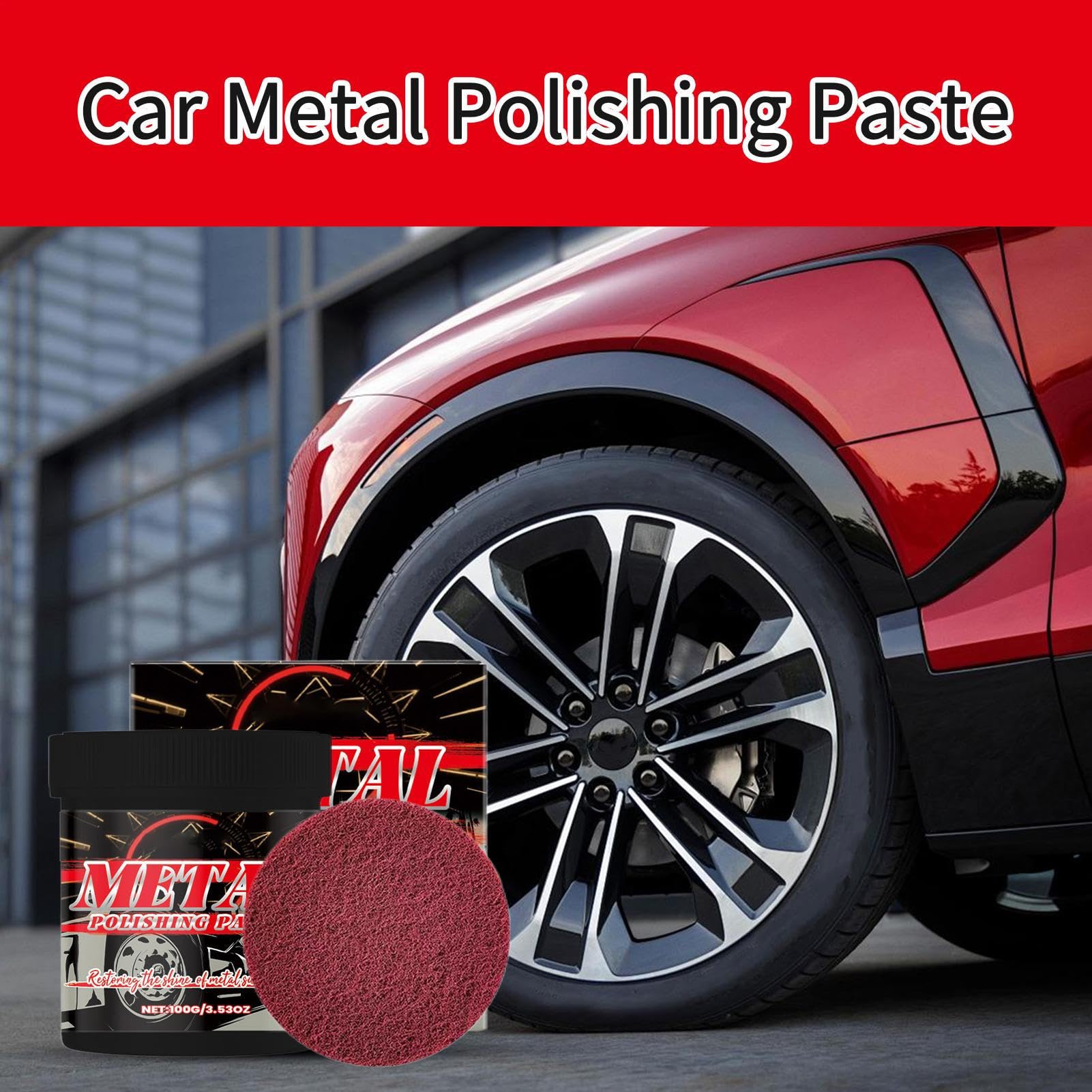 Auto Chrom- Und Metallglanz Schutzpaste Reparaturcreme Kfz-Pflege | Anlauf- und Oxidationsentferner für Chrom Schutzpaste-Reparaturcreme für Pkw, Motorrad, Boot, Wohnmobil, SUV, Zierblende,