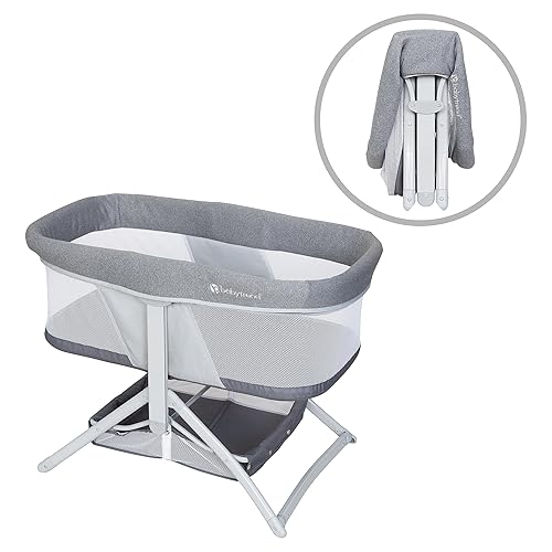 Miniatura 9 de Baby Trend Cuna mecedora 2 en 1 de plegado rápido, gris piedra sombra