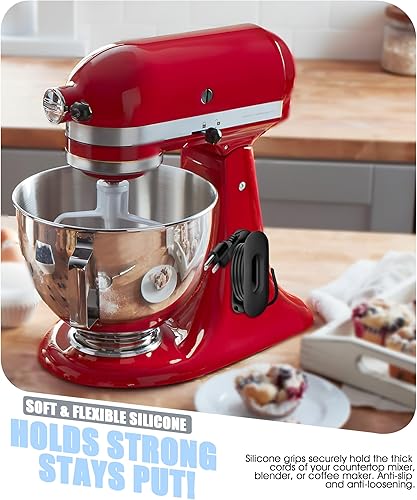 Miniatura 7 de Nearockle Organizador de cables para electrodomésticos, soporte plegable de gran capacidad mejorado para electrodomésticos de cocina, mezclador,