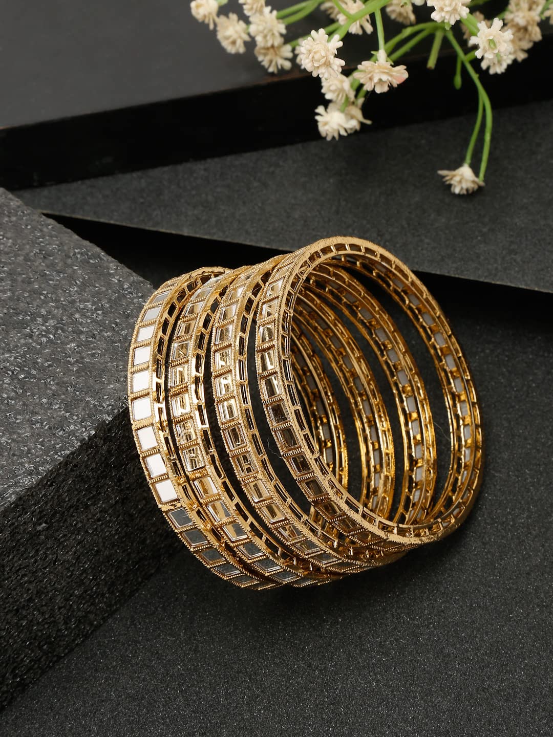 Celebrity Inspired Gold Plated Bangles for Women