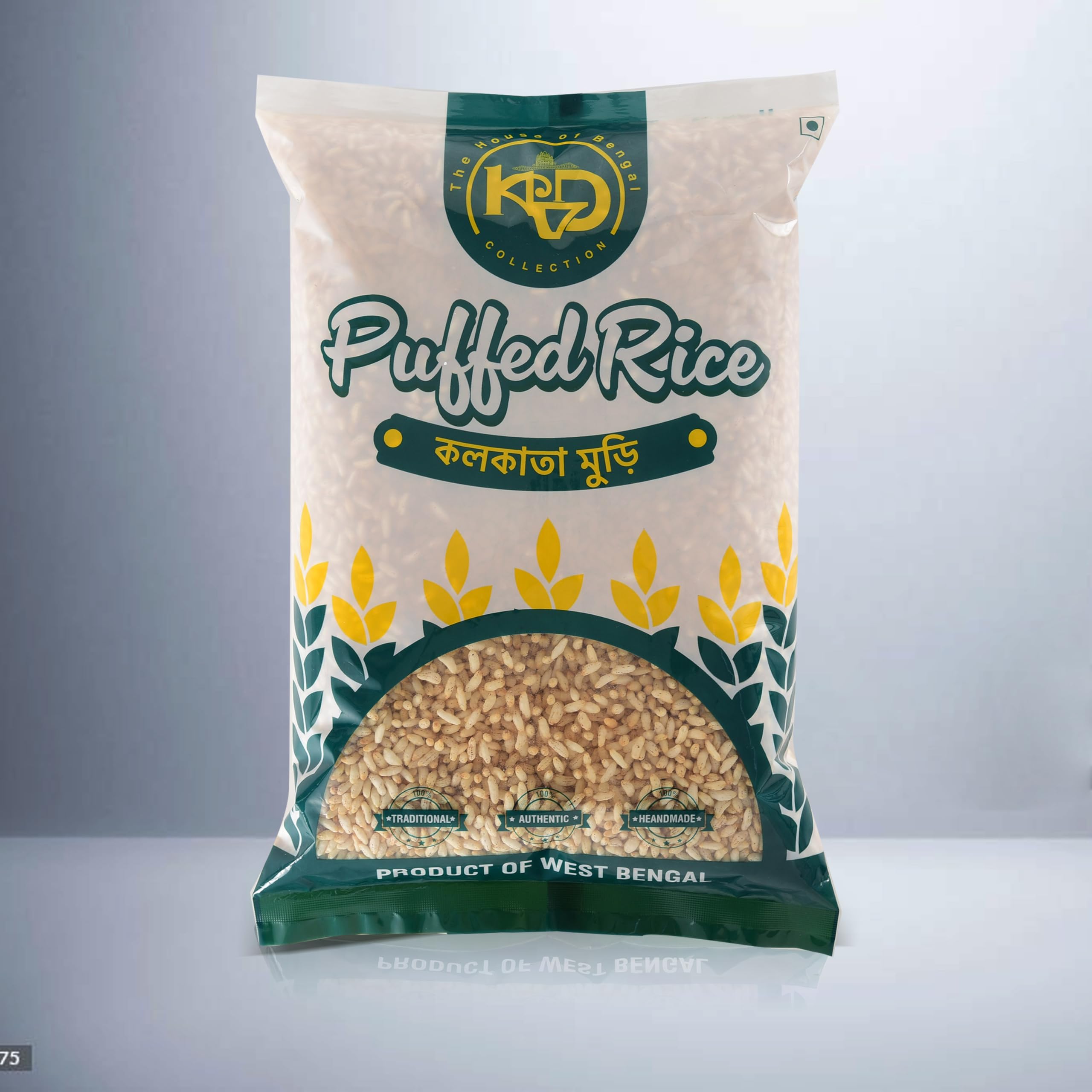 - KVD Collection Bangla Premium Kolkata Lal Rice Moori - 1kg | Desi Moori | Muri Murmura| Puffed Rice| Red Rice Muri murmura (Pack of 2)