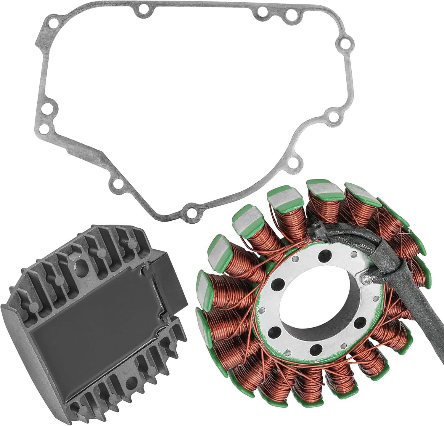 Caltric Stator Regulator Rectifier and Gasket Compatible With Kawasaki Ninja 250R EX250j 2011 2012