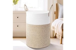Extra-Large 60L Woven Cotton Rope Laundry Basket