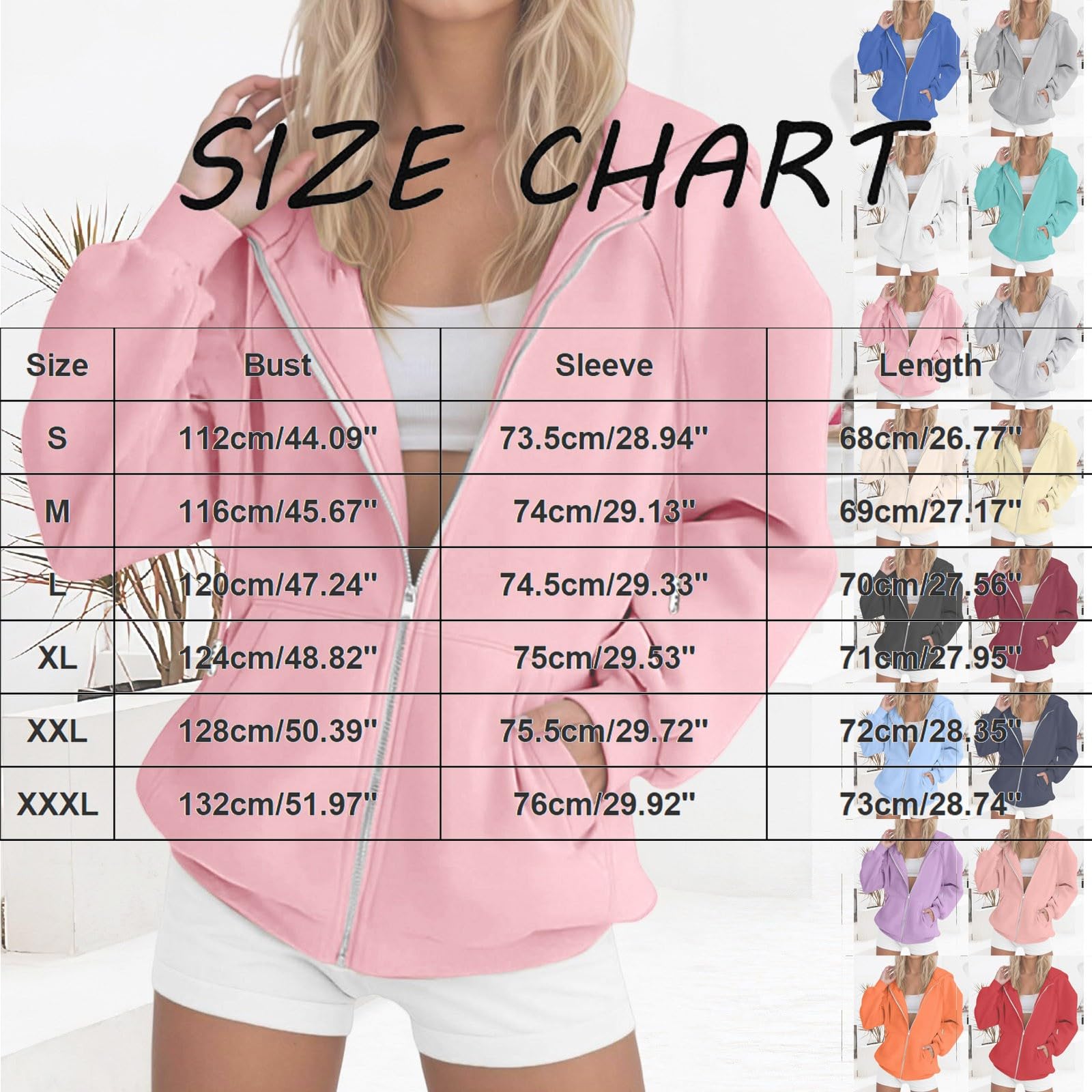 Generisch Veste à capuche pour femme - En coton - Sweat à capuche Y2K - Veste de survêtement rétro - Haut de campus - Streetwear - Robe décontractée - Veste de pilote