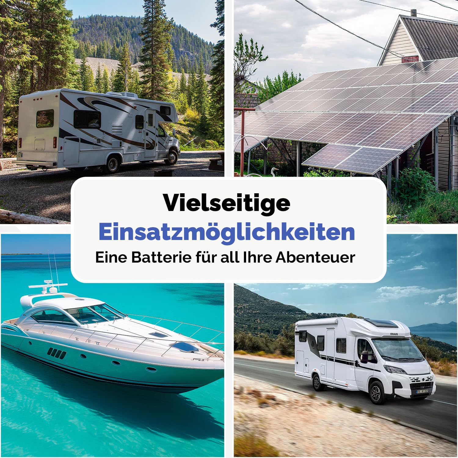Electronicx AGM Caravan Edition Versorgungsbatterie 12V 80Ah / 80 Ah Deep Cycle Batterie wartungsfrei versiegelt Pluspol rechts – Wohnmobil Wohnwagen Solar Freizeitbatterie 242×175×190mm zyklenfest