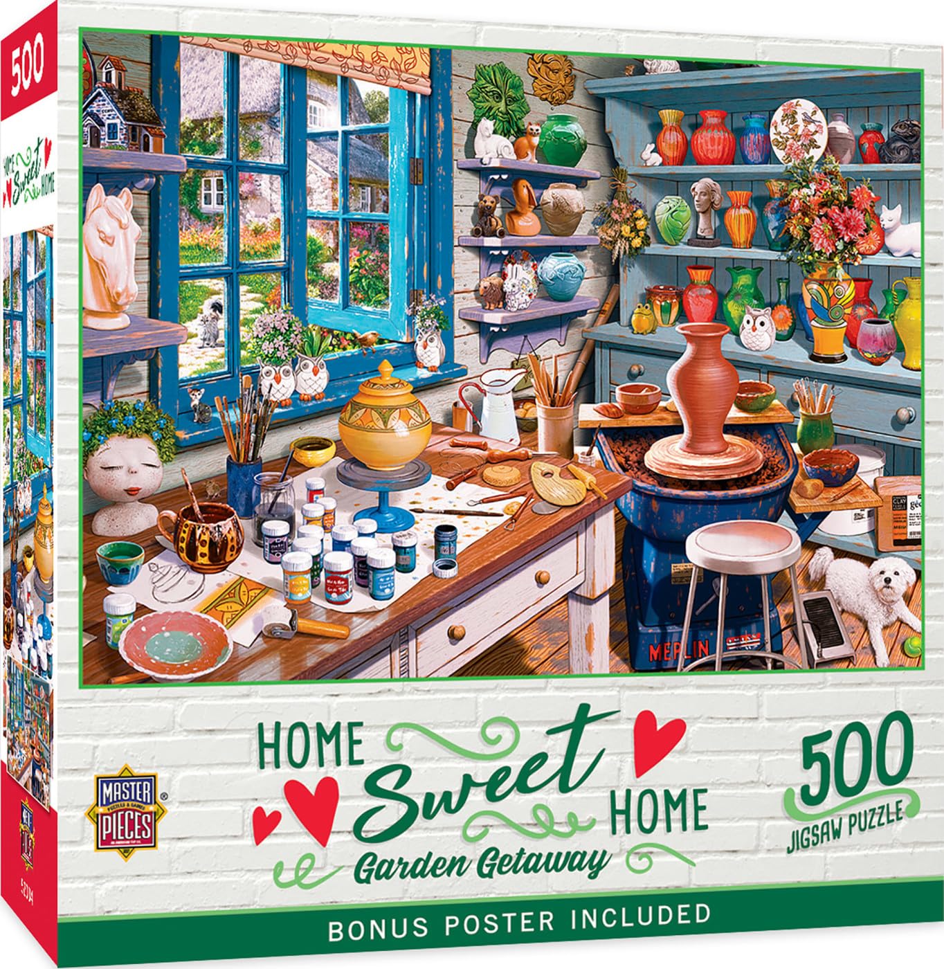 MasterPieces 550 Piece Jigsaw Puzzle for Adults, Family, Or Youth - Garden Getaway - 18"x24"