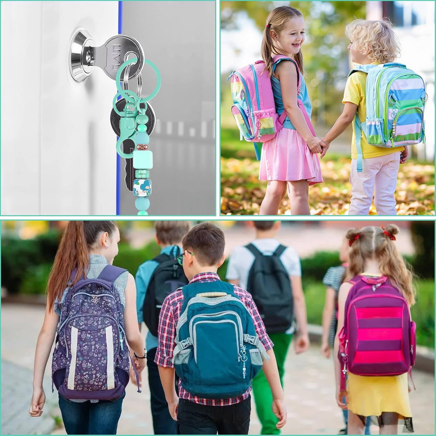 16 PCS Colourful Beadable Keychains Bulk Kit 16 Colors of Blank Keychains fit for Crafts Jewelry Charms Custom Projects Used for DIY Creation - Image 7