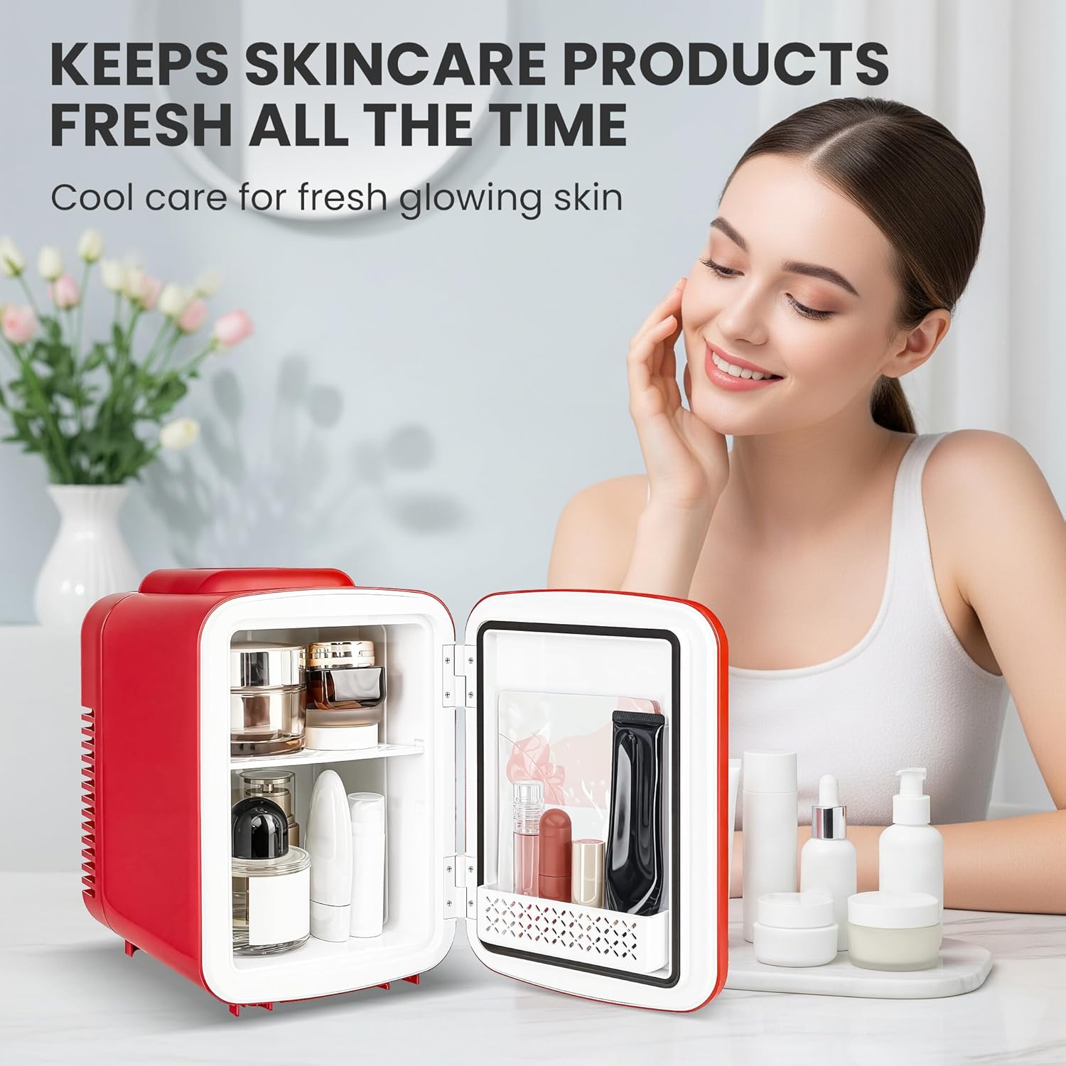 HealSmart Mini Fridge: Keep Your Skincare Cool for Fresh Skin