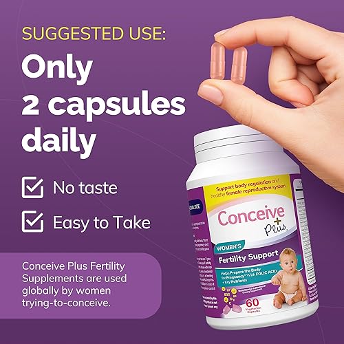 CONCEIVE PLUS Ovulation + Women's Fertility Combo, apoya la fertilidad y la regulación ovárica, 60 + 120 cápsulas
