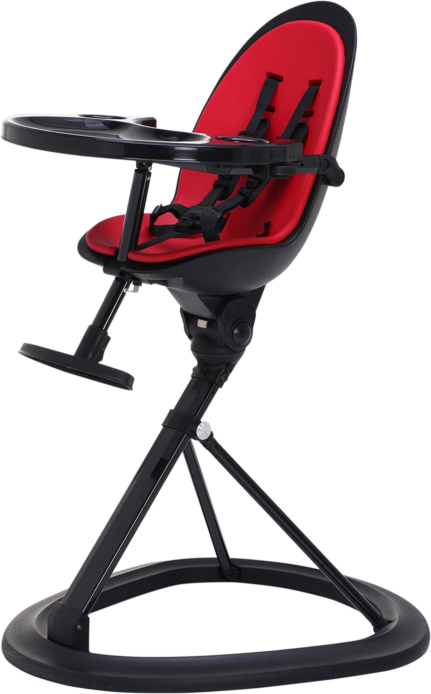 Ickle Bubba Orb Baby Highchair - Feature Packed Feeding High Chair in Red on Black Colour Combination