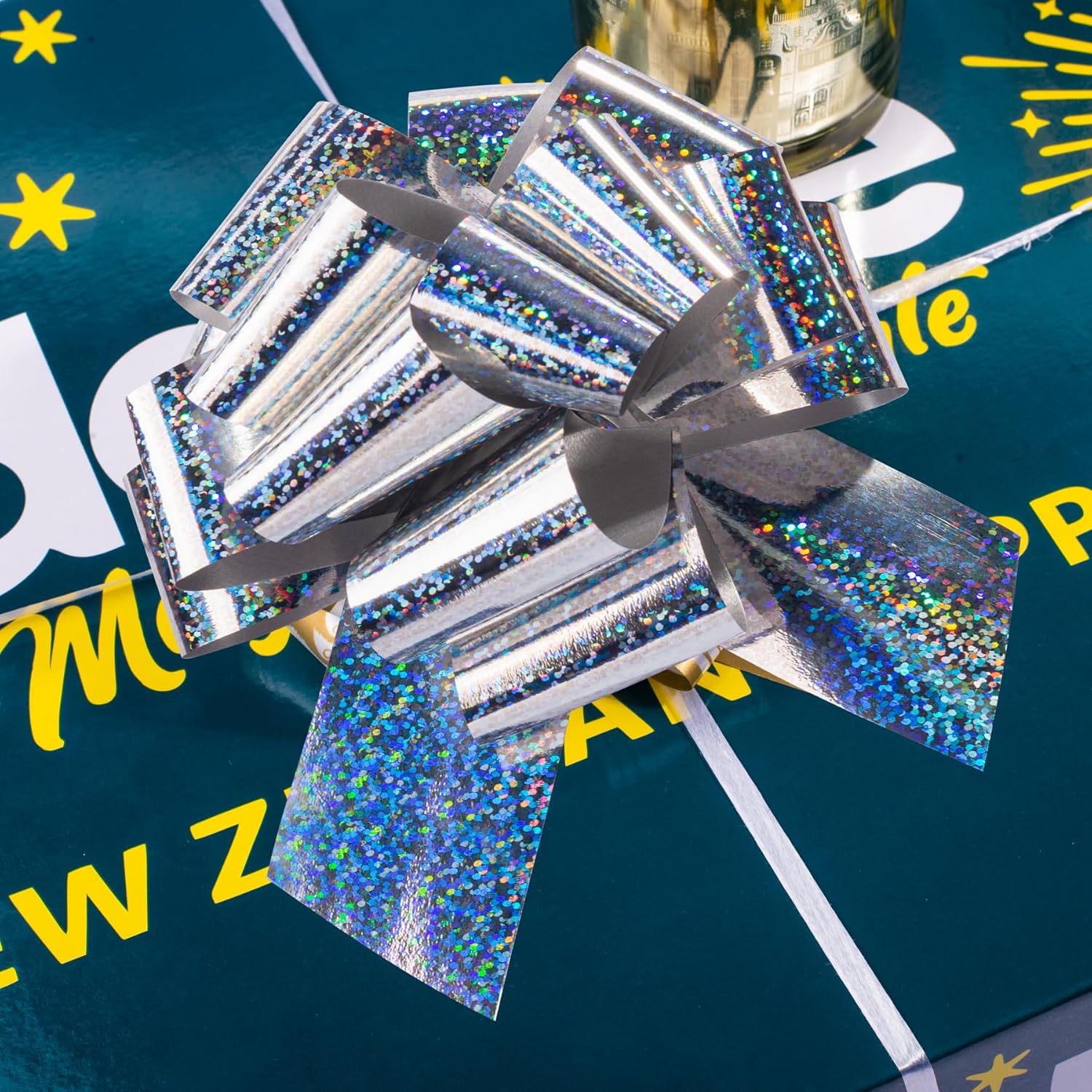 12 PCS Christmas Bows for Gift Wrapping with Ribbon 5” Wide Boxing Day Decorations, Holiday Décor Xmas Present Gift Wrapping Pull Bows Christmas Decorations - Image 8